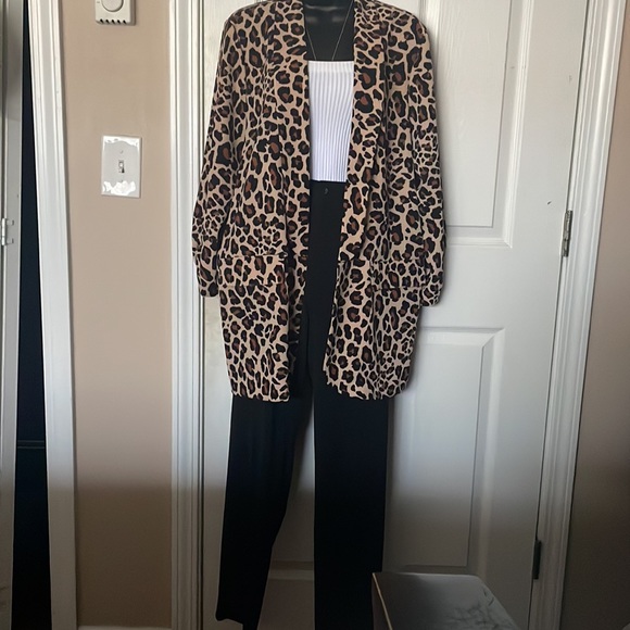 Good Condition Banana Republic Black Pleated Ankle-Length Work Slacks: Size M. - Picture 5 of 8